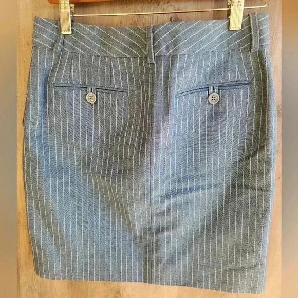 MARC JACOBS Blue Striped Front Slit Mini Skirt Size 4 Womens - Picture 5 of 8